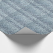 Blauer Stoff Geschenkpapier (Ecke)