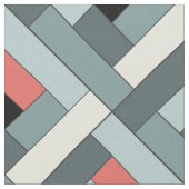 Blauer Stoff mit diagonalem geometrischem Muster (Nahaufnahme)
