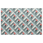 Blauer Stoff mit diagonalem geometrischem Muster (Fat Quarter (45,7 x 55,9 cm))