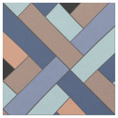 Blauer Stoff mit diagonalem geometrischem Muster (Nahaufnahme)