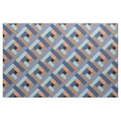 Blauer Stoff mit diagonalem geometrischem Muster (Fat Quarter (45,7 x 55,9 cm))
