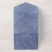 Blauer Stoff texturiert druckunabhängig All In One Einladung (Außenbereich)