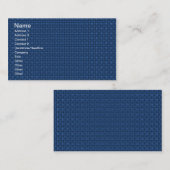 Blauer Stoff Visitenkarte (Vorne/Hinten)