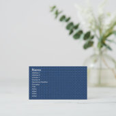 Blauer Stoff Visitenkarte (Stehend Vorderseite)