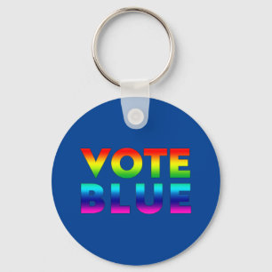Blauer Stolz wählen lgbtq, lgbt Regenbogen Farben  Schlüsselanhänger