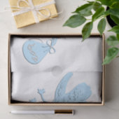 Blauer Storch, der Jungen liefert Seidenpapier (Geschenk)