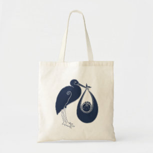Blauer Storch Tragetasche