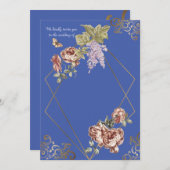 Blauer Strahl für Blumenzehen Einladungskarte Einladung (Vorne/Hinten)