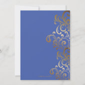 Blauer Strahl Save the Date Hochzeitskarte (Rückseite)