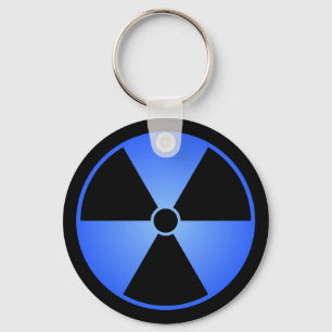 Blauer Strahlungs-Symbol-Schlüsselanhänger Schlüsselanhänger