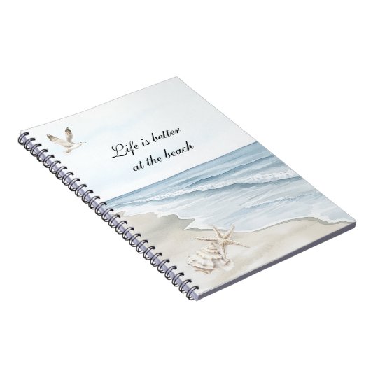 Blauer Strand Notizblock (Rechte Seite)