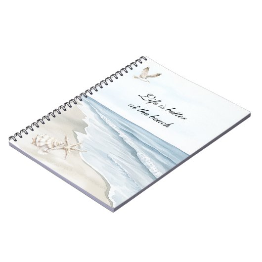 Blauer Strand Notizblock (Linke Seite)