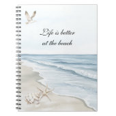 Blauer Strand Notizblock (Vorderseite)