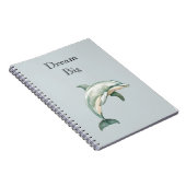 Blauer Strand Ozean Delfin Notizblock (Rechte Seite)