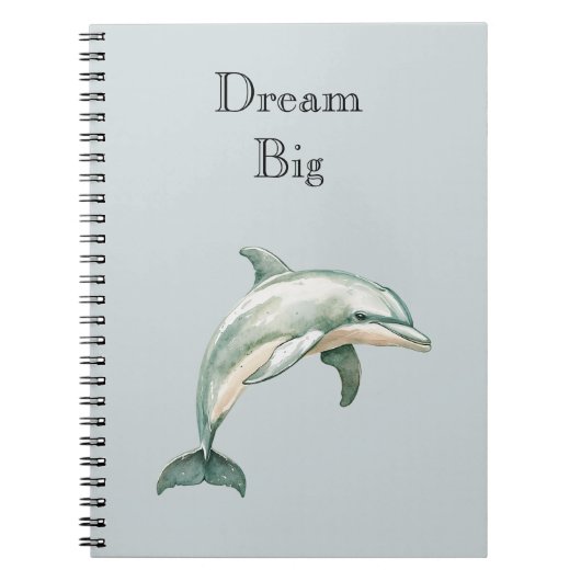 Blauer Strand Ozean Delfin Notizblock (Vorderseite)