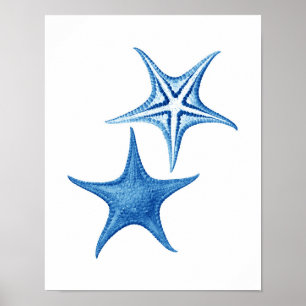 Blauer Strand-Wanddekor der Starfish no.3 Poster