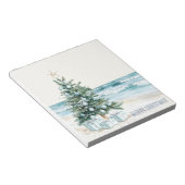 Blauer Strand-Weihnachtsbaum Notizblock (angewinkelt)