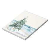 Blauer Strand-Weihnachtsbaum Notizblock (Rotiert)