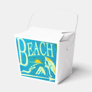 blauer Strandbevorzugungskasten Geschenkschachtel
