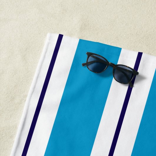 Blauer Streifen Anchor Nautical Strandtuch (Beispiel)