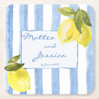 Blauer Streifen aus handrawn lemons Italienische G