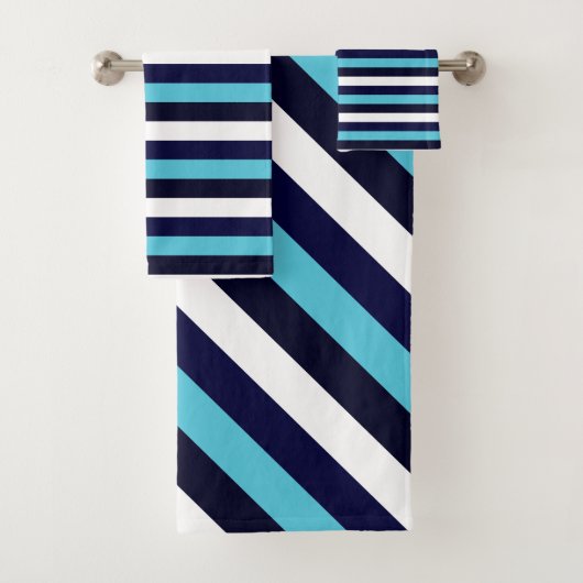 Blauer Streifen Badhandtuch Set (Insitu)