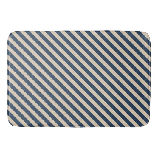 Blauer Streifen Bath Mat Badematte (Vorderseite)
