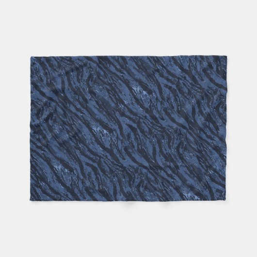 Blauer Streifen Camouflage Fleecedecke (Vorderseite (Horizontal))