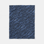 Blauer Streifen Camouflage Fleecedecke (Vorderseite)