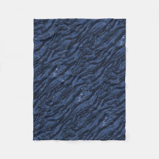 Blauer Streifen Camouflage Fleecedecke (Vorderseite)