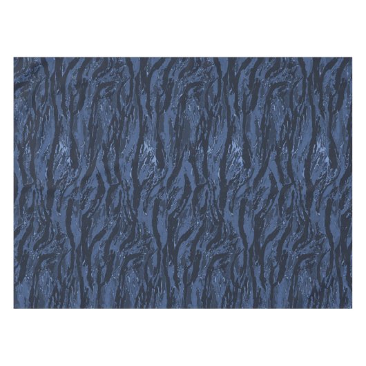 Blauer Streifen Camouflage Tischdecke (Vorderseite (Horizontal))