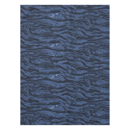 Blauer Streifen Camouflage Tischdecke (Vorderseite)