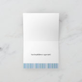 Blauer Streifen Dankeschön Karte (Innenseite)