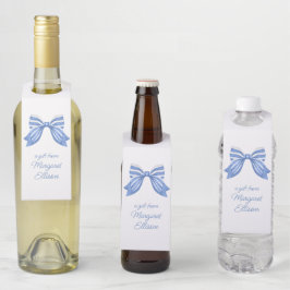 Blauer Streifen der Wasserfarbe Flaschenanhänger