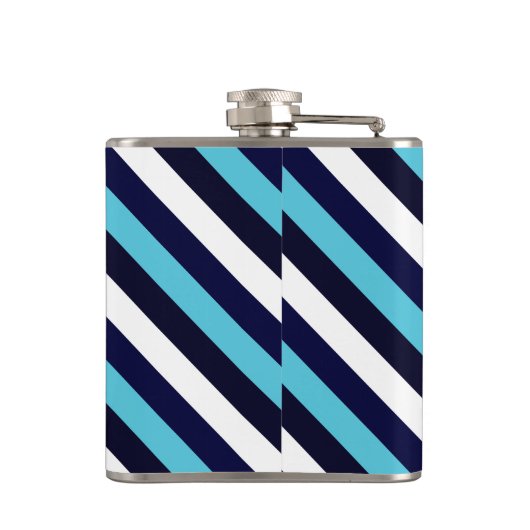 Blauer Streifen Flachmann (Rückseite)