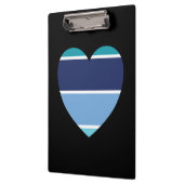 Blauer Streifen Herz Klemmbrett (Links)