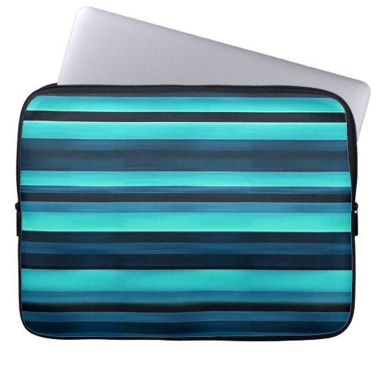 Blauer Streifen Laptopschutzhülle (Vorderseite)
