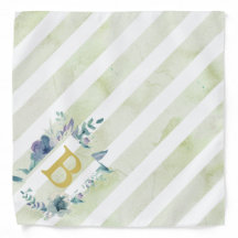 Blauer Streifen, mit Monogramm französischer inspi