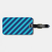 Blauer Streifen Monogram Gepäckanhänger (Rückseite horizontal)