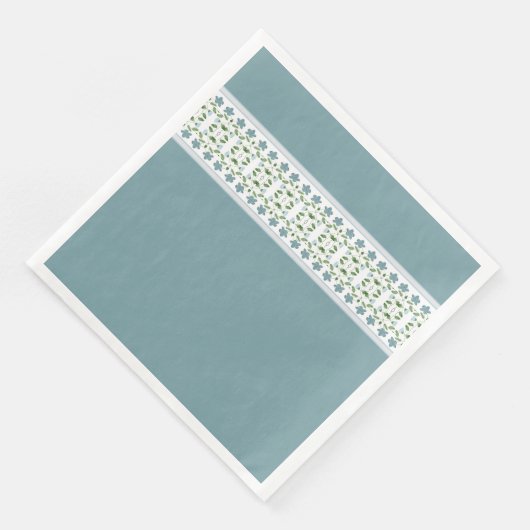 Blauer Streifen Print Serviette (Ecke)