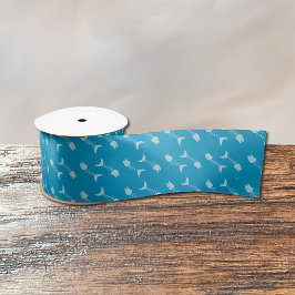 Blauer Streifen Satinband