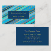 Blauer Streifen und Goldpunkte Visitenkarte (Vorne/Hinten)