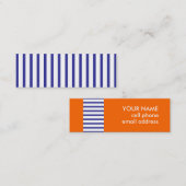 BLAUER STREIFEN-VISITENKARTE TELEFONNUMMERKARTE (Vorne/Hinten)
