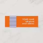 BLAUER STREIFEN-VISITENKARTE TELEFONNUMMERKARTE (Rückseite)