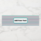 Blauer Streifen Werbung / Veranstaltung Wasserflaschenetikett (Einzelnes Label)