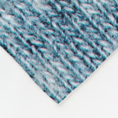 Blauer Strickwollegewebe schließen Foto Hintergrun Fleecedecke (Ecke)