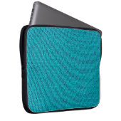 Blauer Strickwollegewebe schließen Foto Hintergrun Laptopschutzhülle (Vorne Rechts)