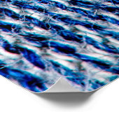 Blauer Strickwollegewebe schließen Foto Hintergrun Poster (Ecke)