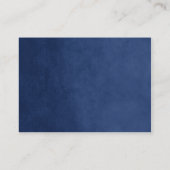 Blauer String Lights Hochzeitsteckkarte Begleitkarte (Rückseite)