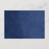 Blauer String Lights Hochzeitsteckkarte Begleitkarte (Rückseite)